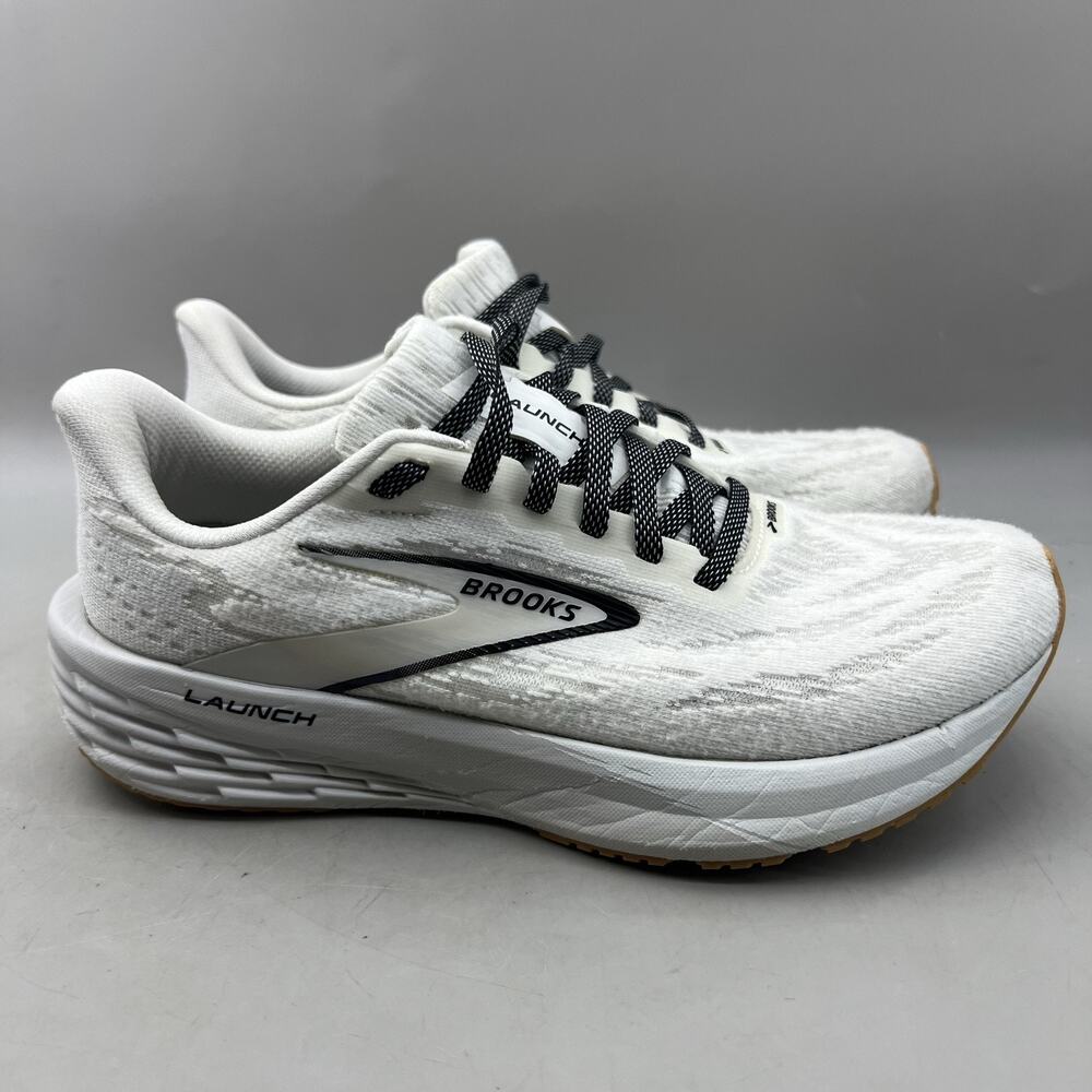Brooks Launch 11 Running Shoes Women Size 6.5 B White Mesh Comfort Low Sneakers